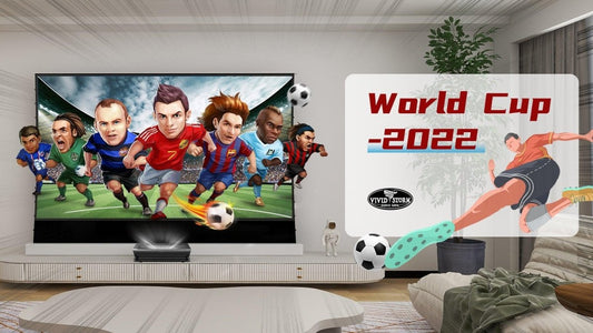 The best choice for watching the 2022 Qatar World Cup on a big screen  VIVIDSTORM 120-inch LASER ROLLABLE TV-“The Screen Rises From The Ground“ - VIVIDSTORM